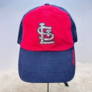 St. Louis Cardinals Baseball Hat Cap MLB Fan‎ Favorite Sequin Red Blue